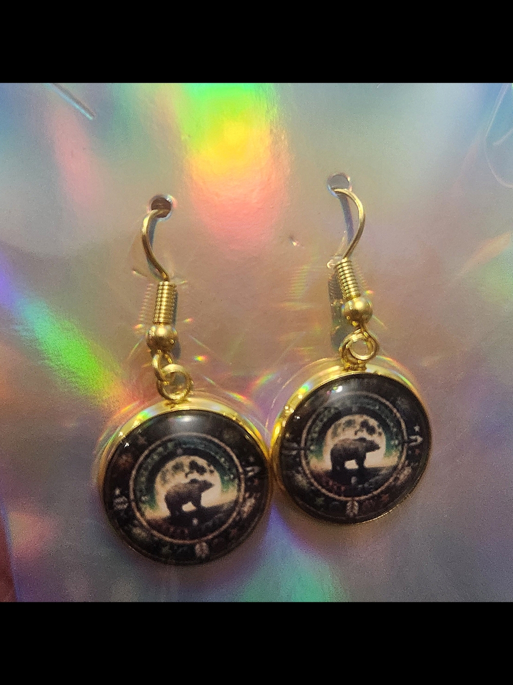 Gold-Tone Bear Drop Earrings - Women Jewelry